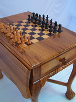 wooden chess table