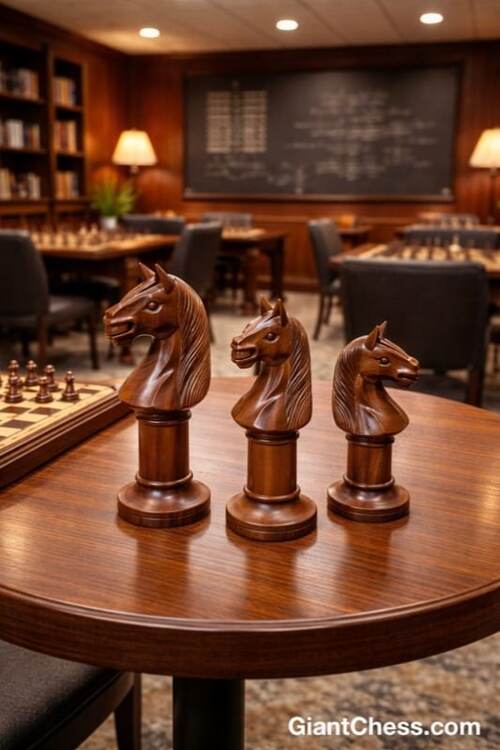 Trophy Chess giant teak chess photo